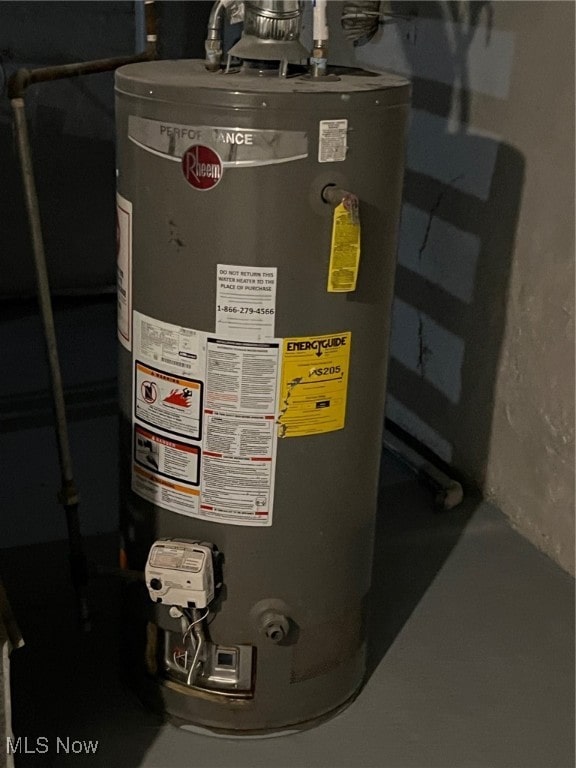 utilities featuring gas water heater