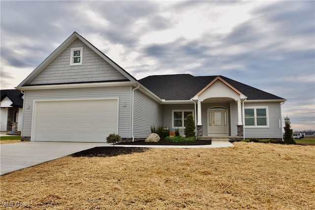 view of front of house featuring a garage