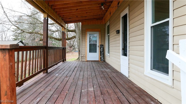 view of wooden deck