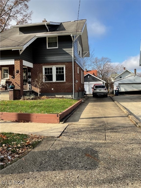 view of home's exterior featuring a garage