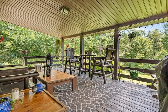 view of wooden deck