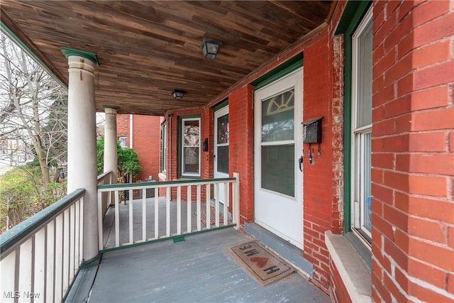 balcony with covered porch