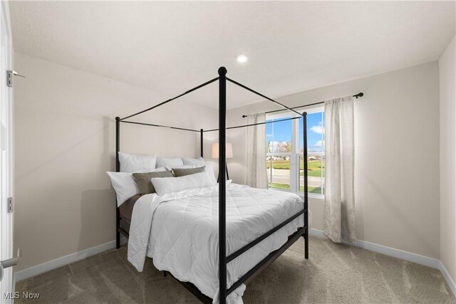 view of carpeted bedroom