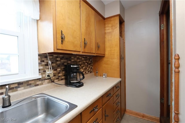 kitchen featuring tasteful backsplash