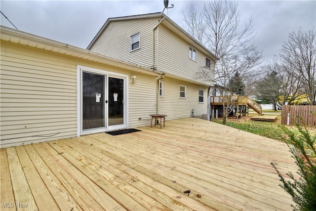 view of wooden deck