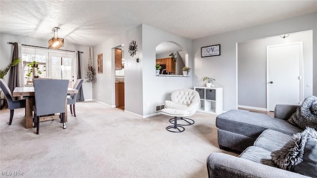 view of carpeted living room