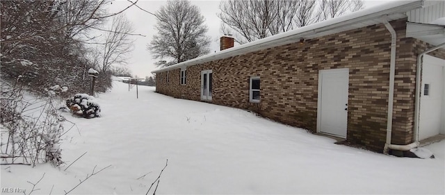 view of snowy exterior