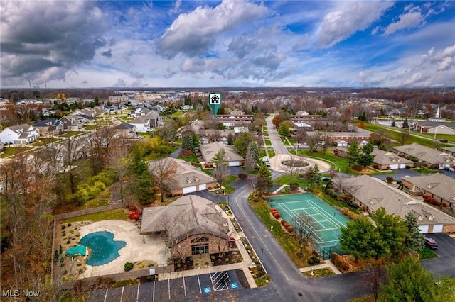 birds eye view of property