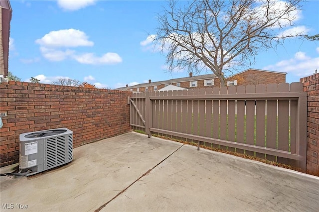 view of patio featuring central air condition unit