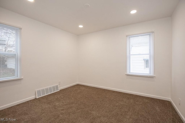 view of carpeted empty room