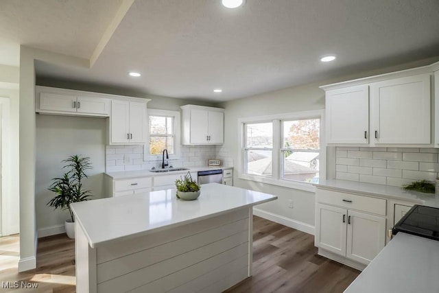 kitchen with white cabinetry, a healthy amount of sunlight, and sink