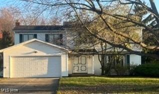 front of property featuring a garage