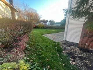 view of yard with a patio