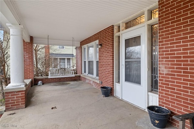 view of patio / terrace with a porch