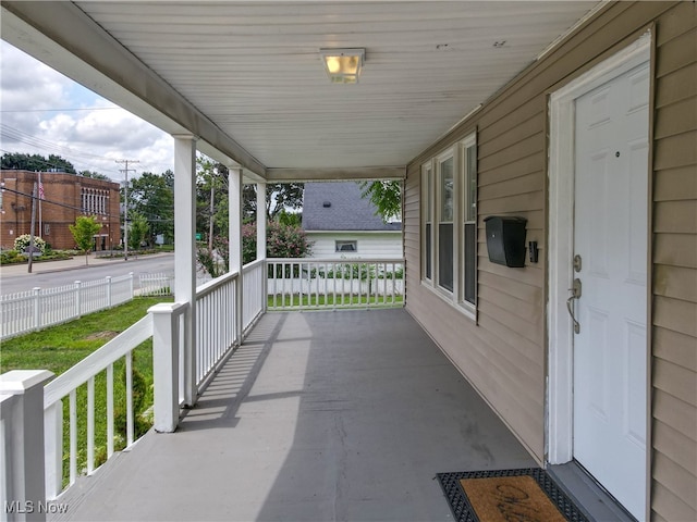 view of patio with a porch