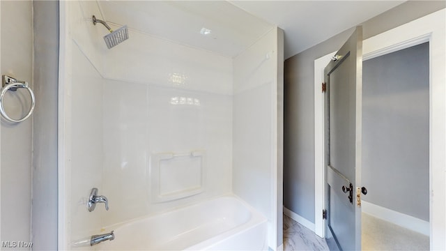 bathroom featuring washtub / shower combination