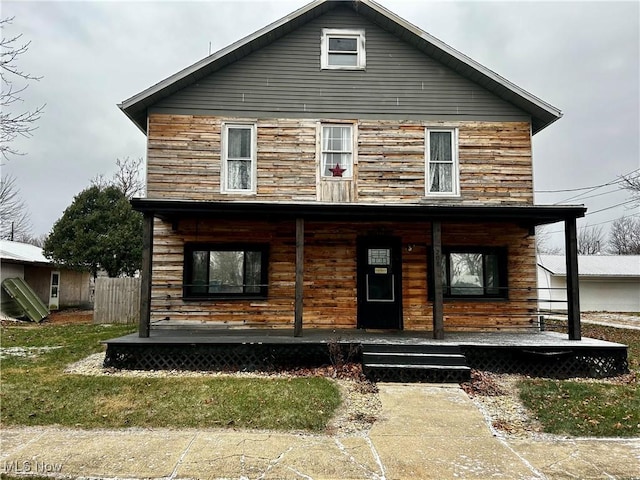 view of front of property with covered porch