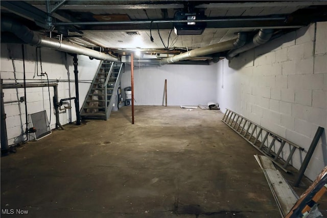 view of basement