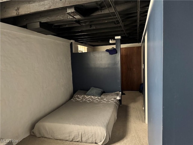 view of carpeted bedroom