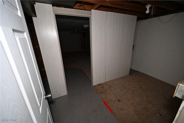 view of basement