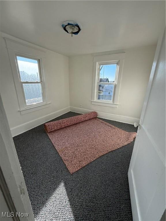 spare room featuring carpet