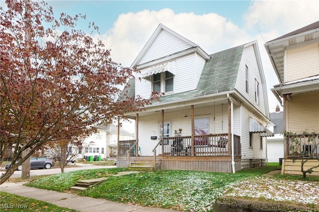 view of front of house featuring covered porch