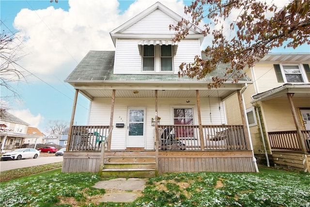 view of front facade with covered porch