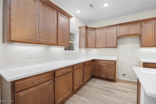 kitchen featuring light hardwood / wood-style floors