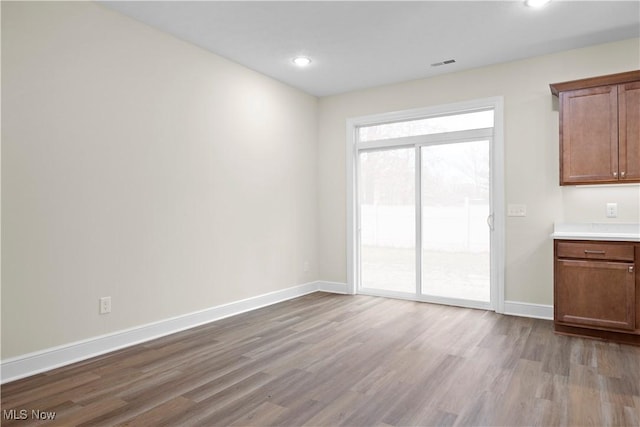 interior space featuring light hardwood / wood-style flooring