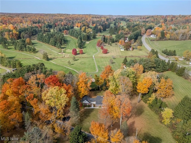 drone / aerial view with a rural view