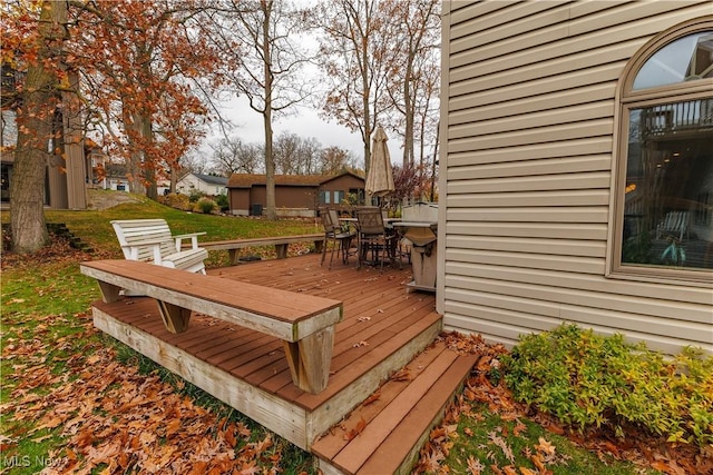 view of wooden deck