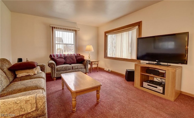 view of carpeted living room