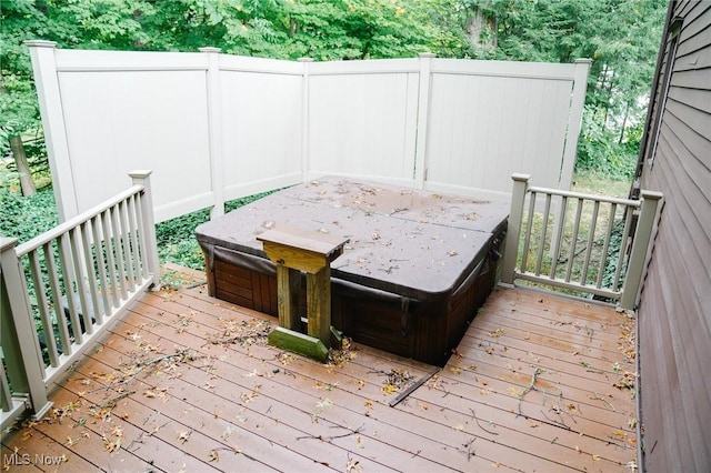 4101 Canfield Rd, Canfield, OH 44406 - deck featuring a hot tub