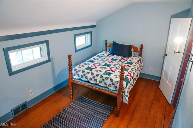 4101 Canfield Rd, Canfield, OH 44406 - bedroom featuring hardwood / wood-style floors and vaulted ceiling