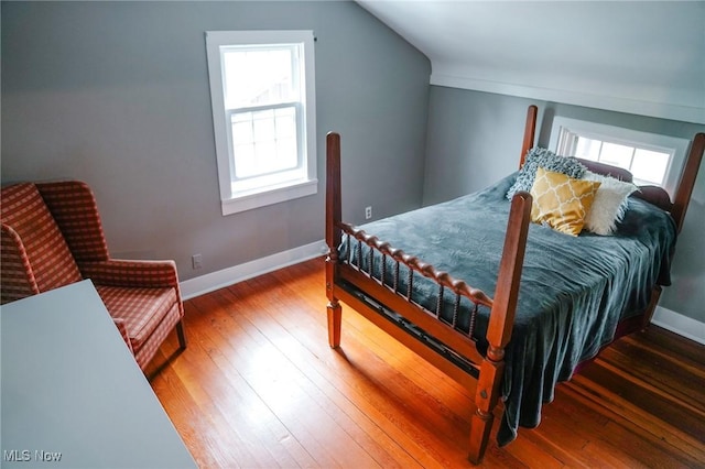 4101 Canfield Rd, Canfield, OH 44406 - bedroom featuring hardwood / wood-style floors and lofted ceiling