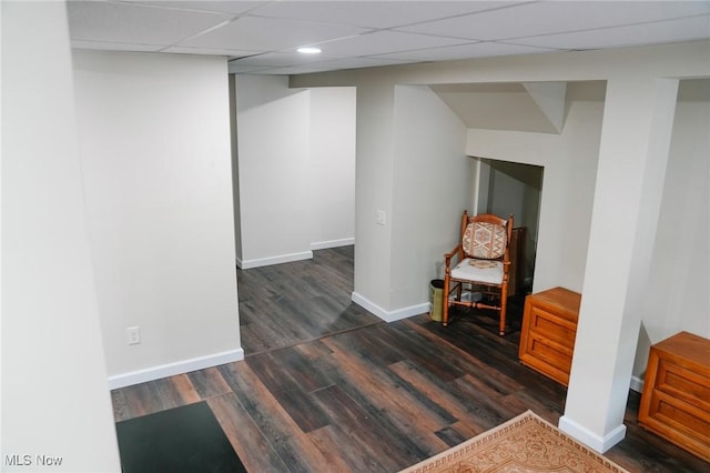 4101 Canfield Rd, Canfield, OH 44406 - finished basement with wood finished floors and a drop ceiling