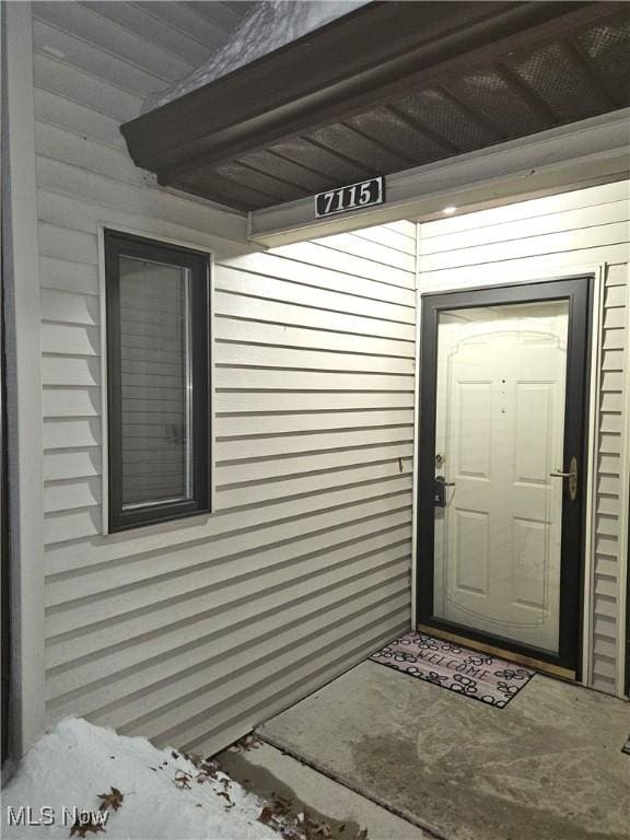 view of doorway to property