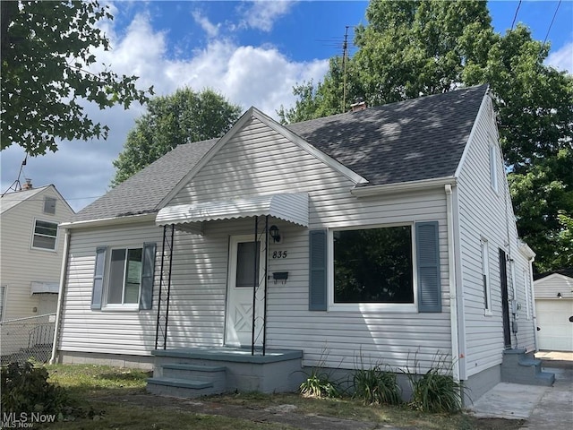 view of bungalow-style home