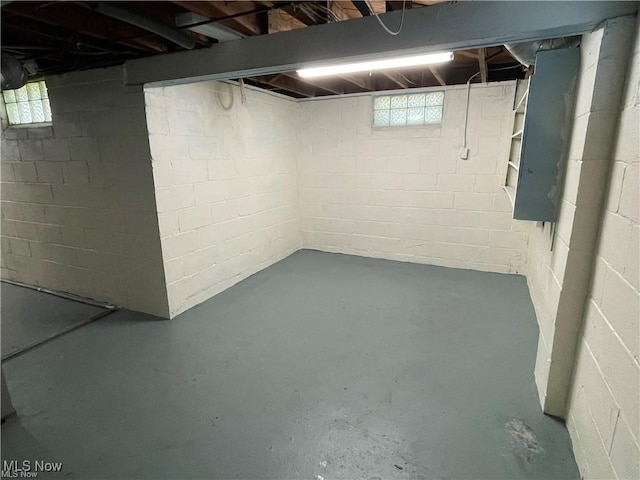 view of basement