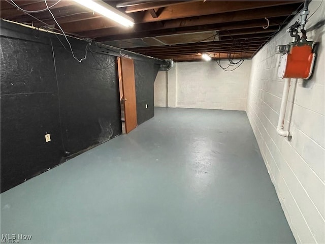 view of basement