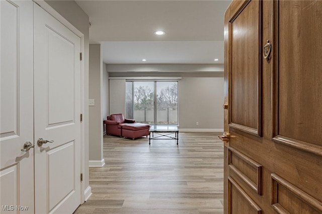 interior space featuring light hardwood / wood-style flooring