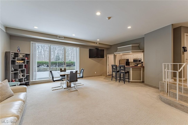 view of carpeted living room