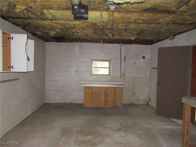 view of basement