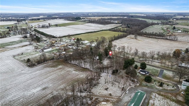 drone / aerial view featuring a rural view