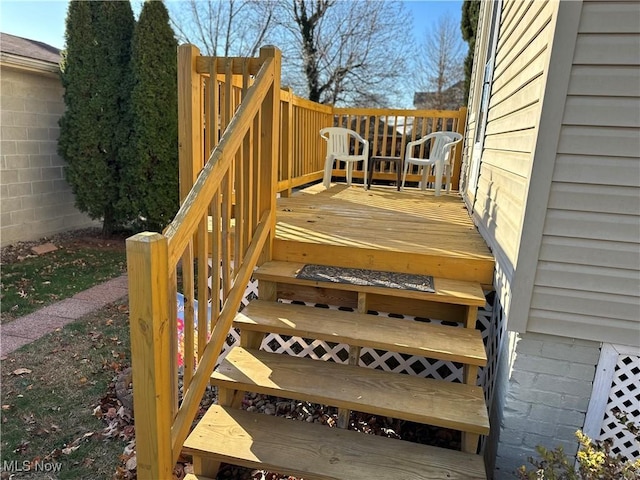 view of wooden deck