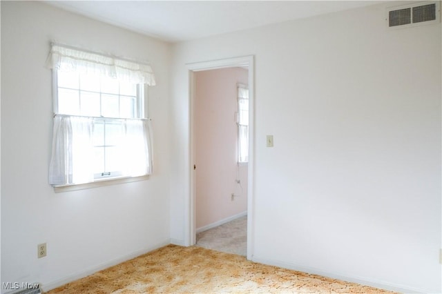 view of carpeted empty room