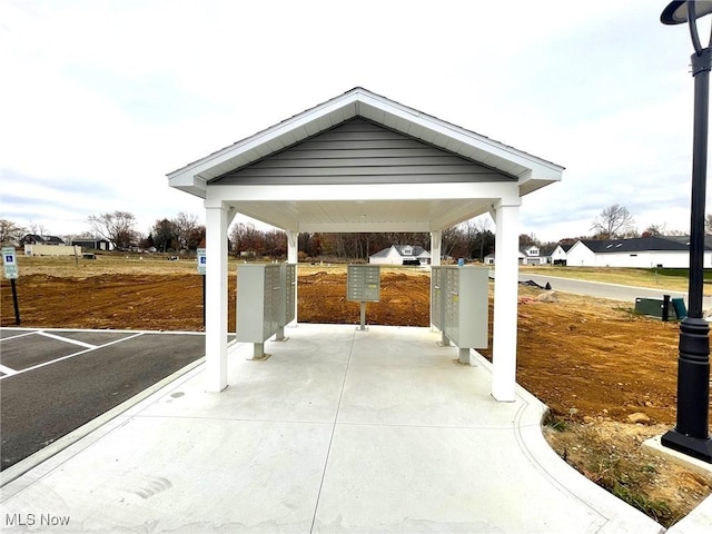 view of patio / terrace featuring mail boxes