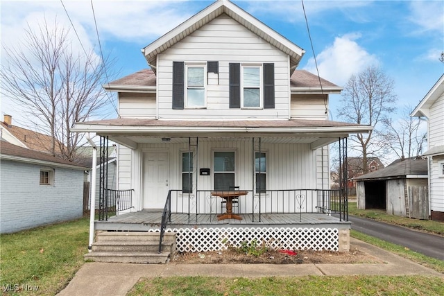 view of front of home featuring a porch