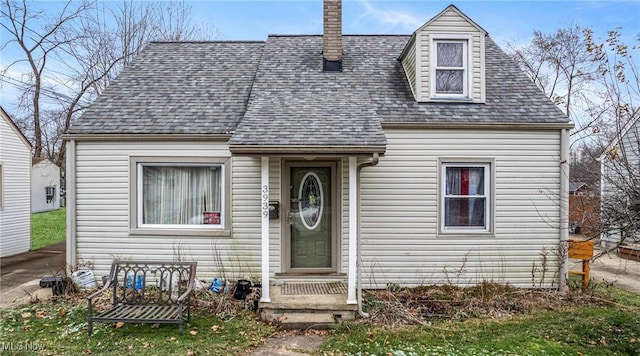 view of new england style home