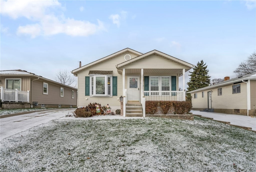 bungalow with a porch